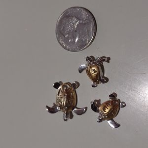Sterling silver with copper sea turtle pendants. Free shipping for limited time